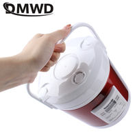 DMWD 12V 24V mini kuchenka do ryżu 1.6L samochodów ciężarowych elektryczna zupa owsianka urządzenie do gotowania parowar cieplej szybkie pudełko na drugie śniadanie z możliwością podgrzewania 6